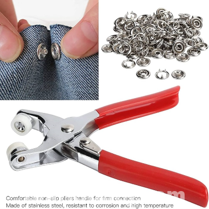 Hand Pressure Pliers For Prong Snap Button (100পিস বোতাম )